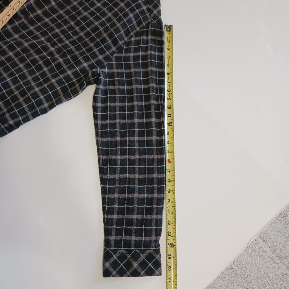 Rails LENNOX Plaid Brushed Flannel Button Down Shirt Size XXL Charcoal Gray - Picture 14 of 14